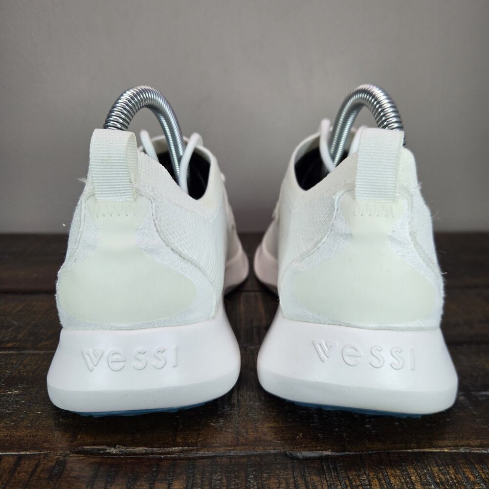 Vessi Everyday Move Lace Up Womens Size 7 Waterproof Shoes Sneakers Polar White - Picture 4 of 12
